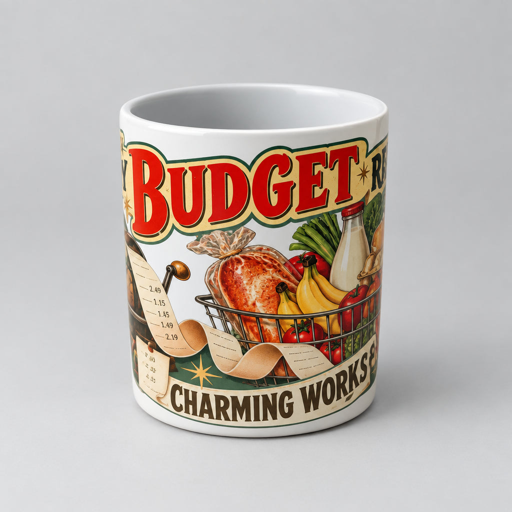"My Budget" Vintage-Style  Ceramic Mug