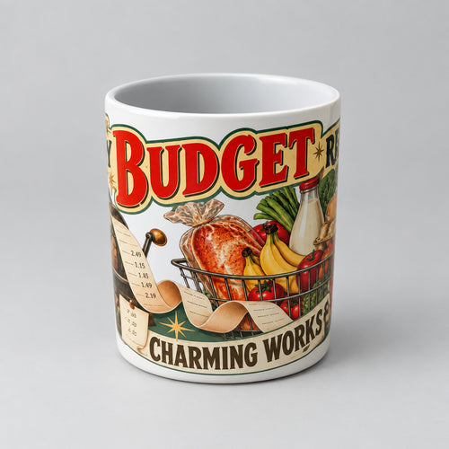 "My Budget" Vintage-Style  Ceramic Mug