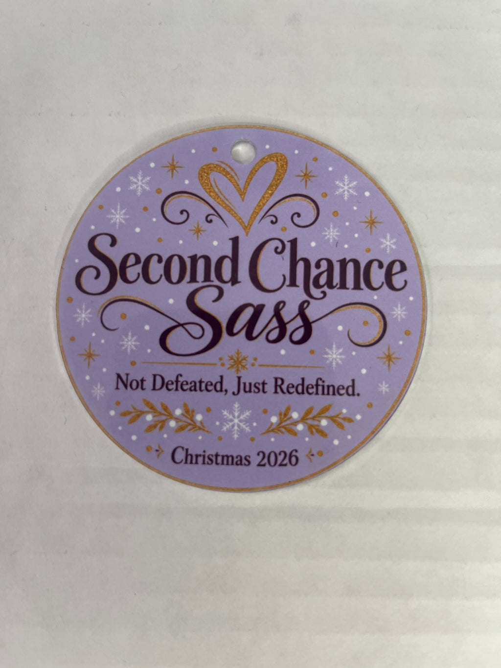 Second Chance Sass Logo Ornaments