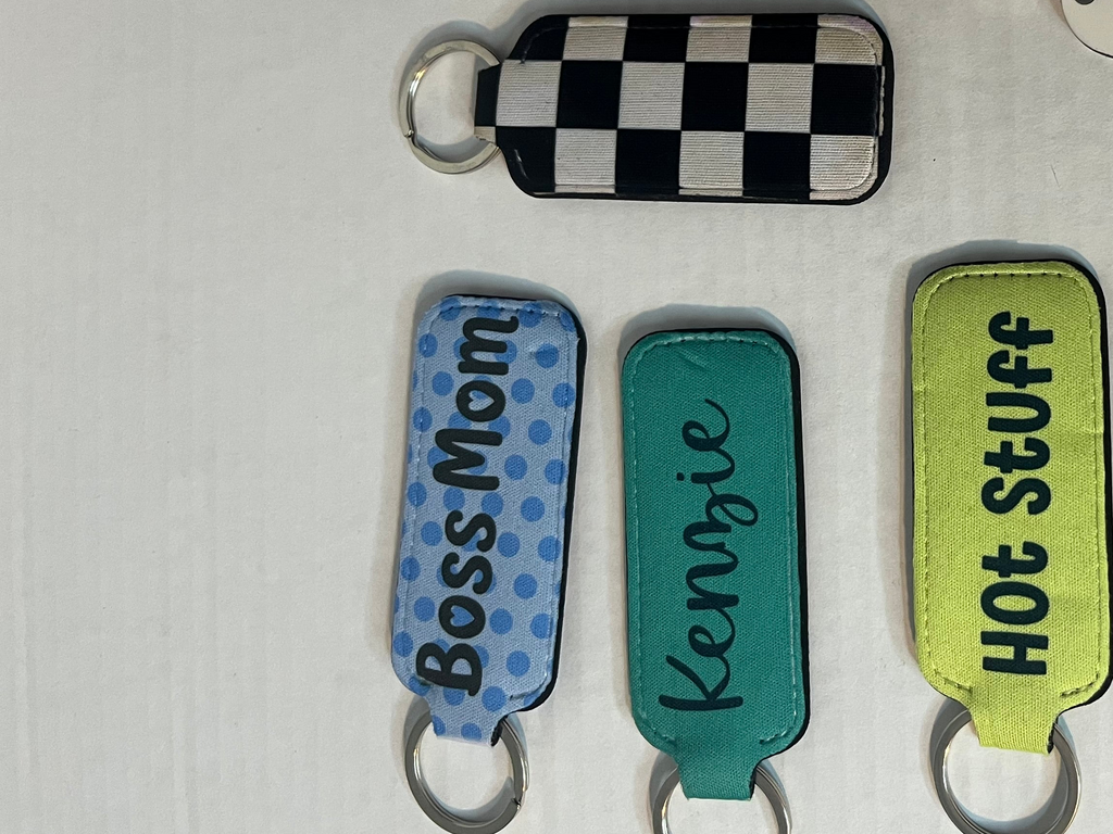 Sublimation Lip Balm Holder Keychain