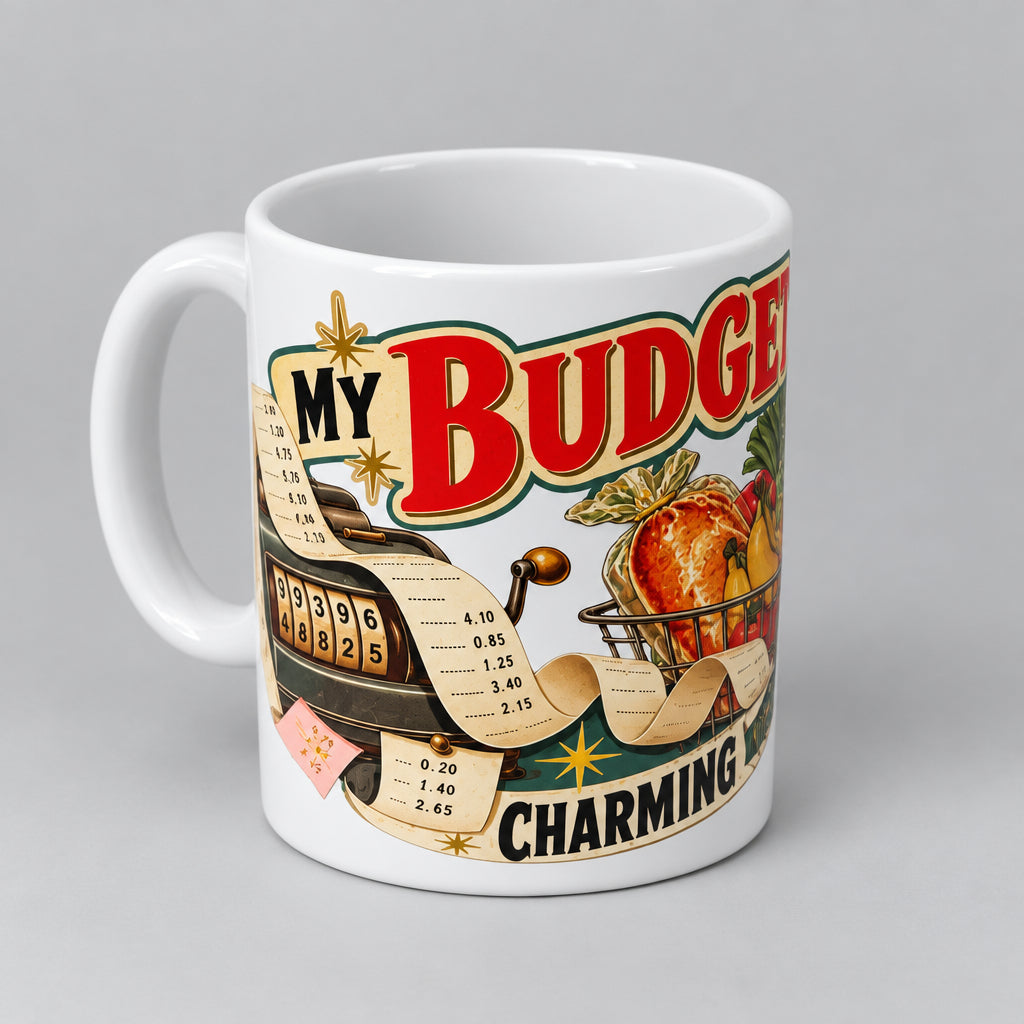 "My Budget" Vintage-Style  Ceramic Mug