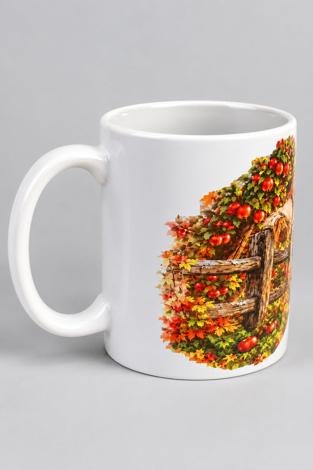 Scarecrow Family Harvest Ceramic Mug