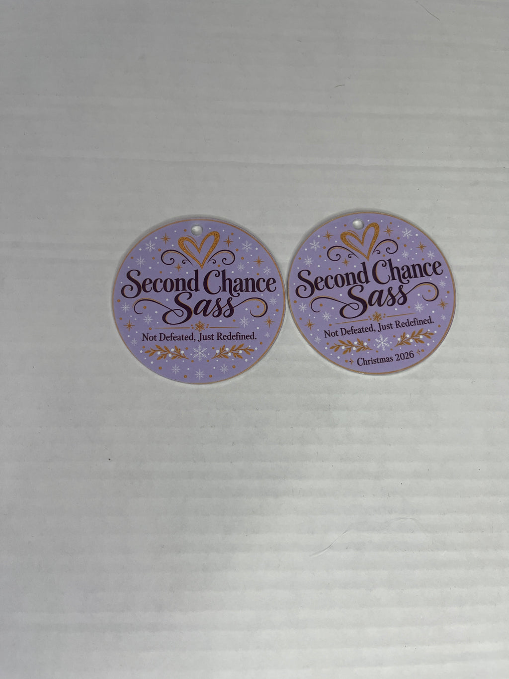 Second Chance Sass Logo Ornaments