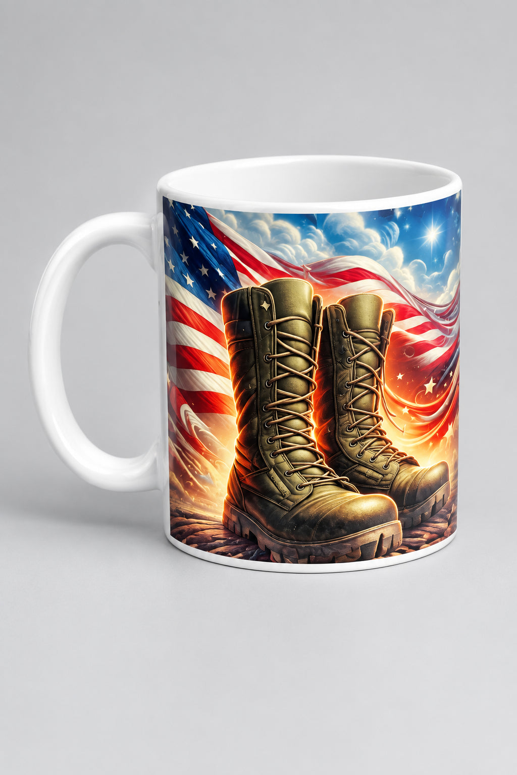 Patriotic Military Boots Ceramic Mug
